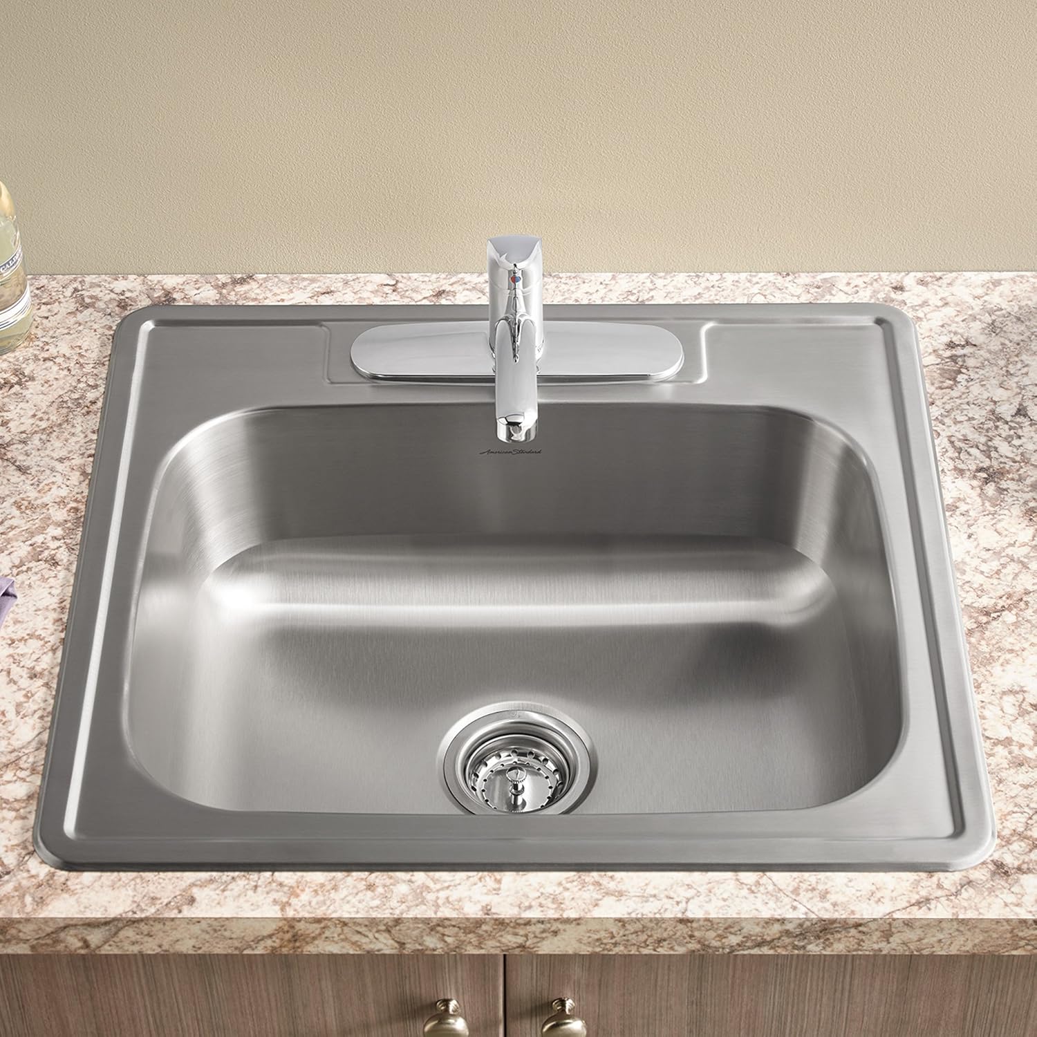 25x22 Single Bowl Stainless Steel 3-Hole Kitchen Sink X90537