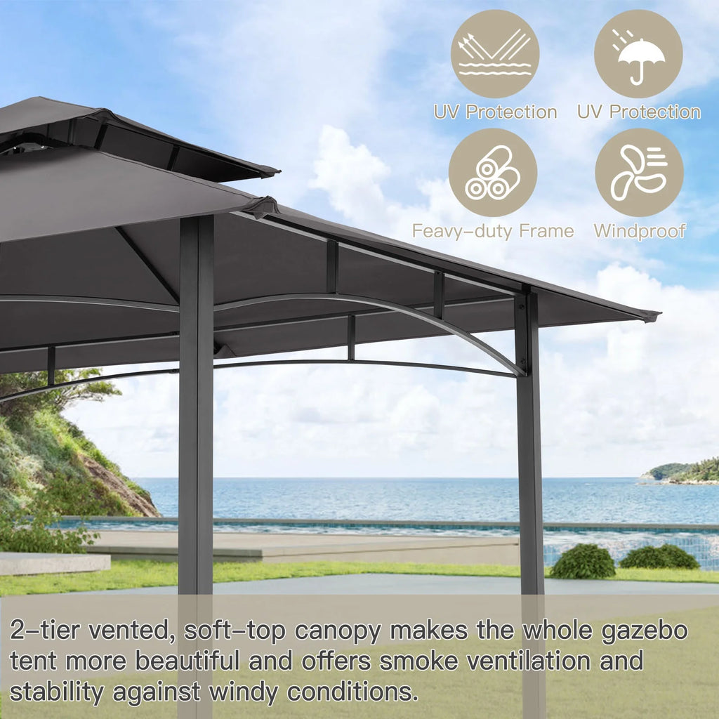 8' x 5' Outdoor Grill Gazebo with Vented Top B255247
