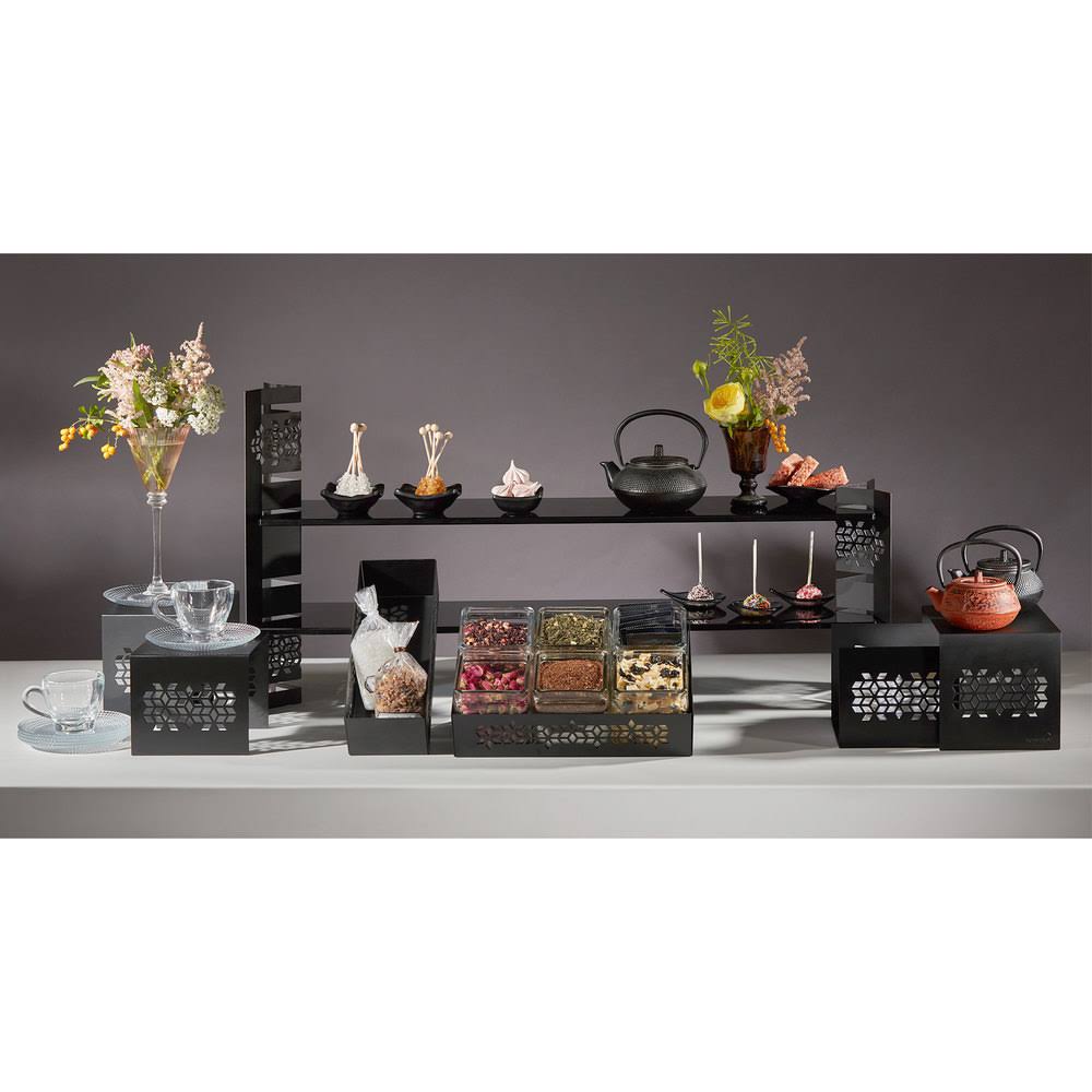 Black Matte Multi-Level Riser, 2/Set N2614
