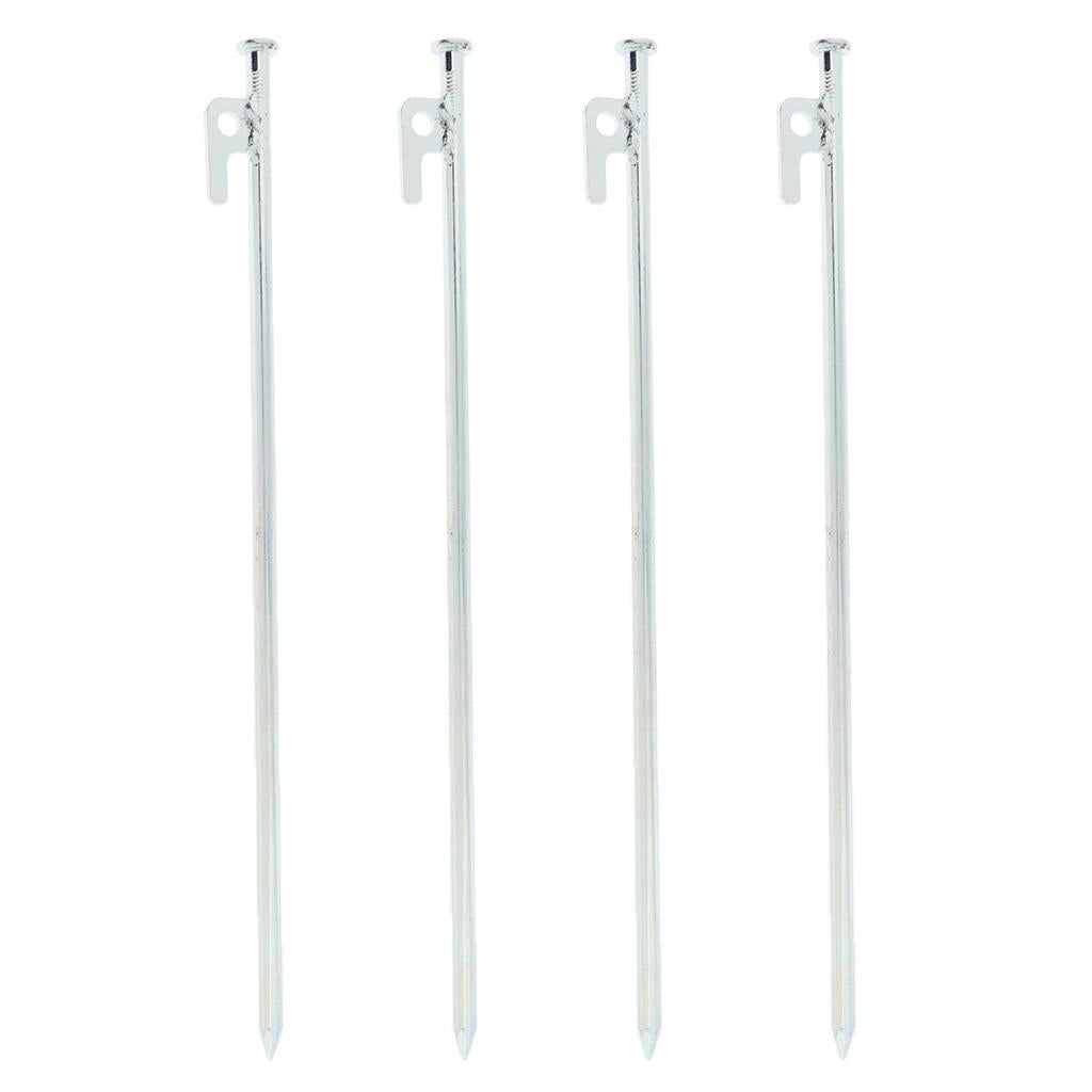 4 Pcs Stainless Steel 40cm Tent Stakes I854078