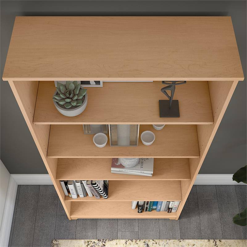 Natural Maple 5 Shelf Bookcase D320
