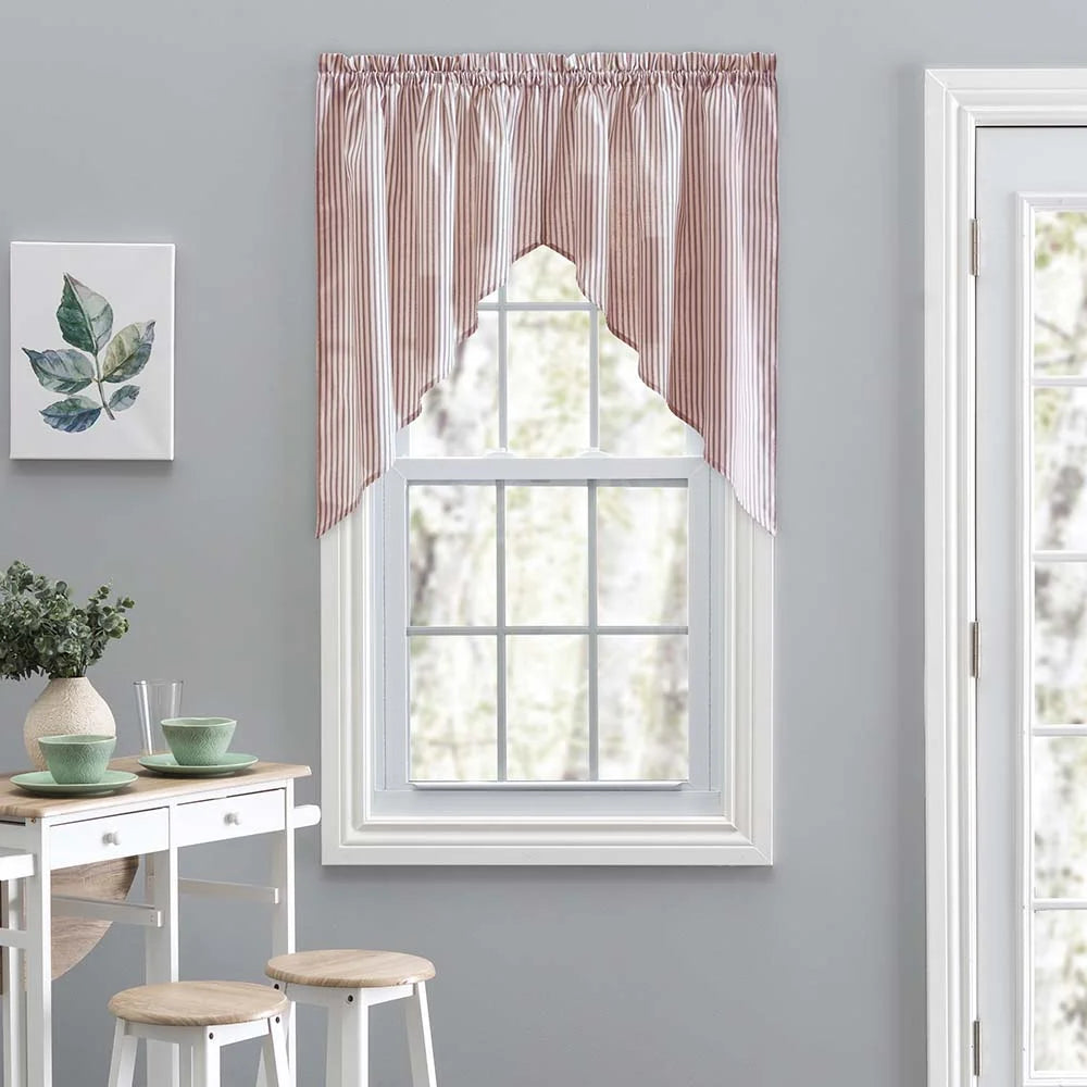 Brick Ticking Stripe Curtain 56" x 36" C69326