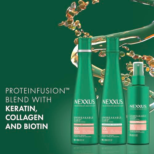 3 Pack Shampoo, Conditioner, and Leave-In Spray for Fine and Thin Hair with Keratin, Collagen, Biotin H298761