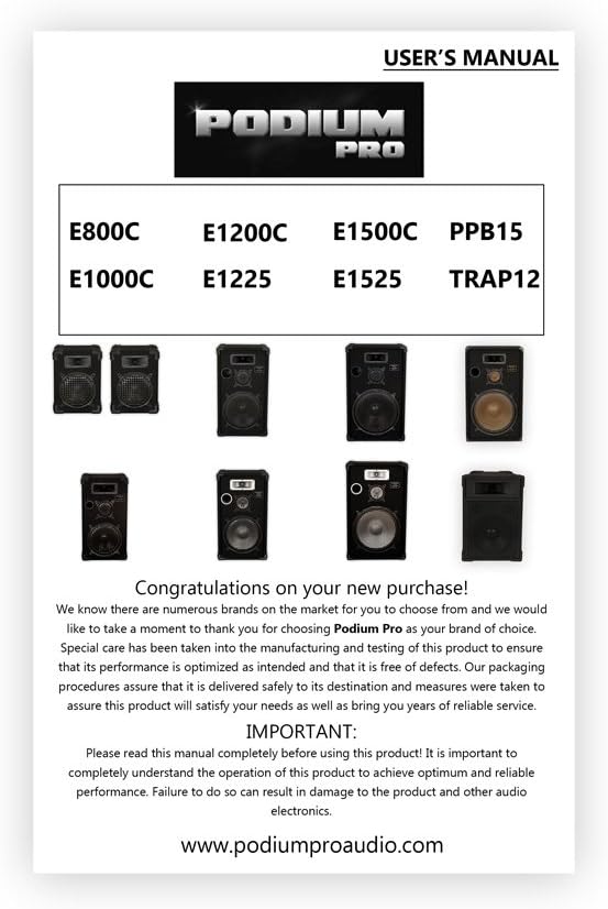 12" Passive Speakers 3 Way Pair B51163