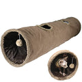 51×12 inch Foldable Grey Suede Cat Tunnel Z5437