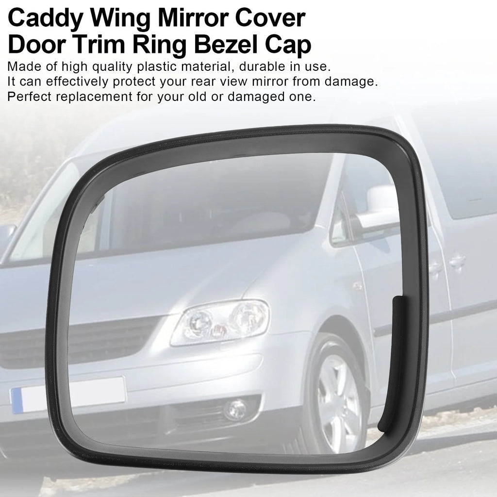Left Wing Mirror Cover Door Trim Ring Bezel Cap for VW Transporter T5 W116