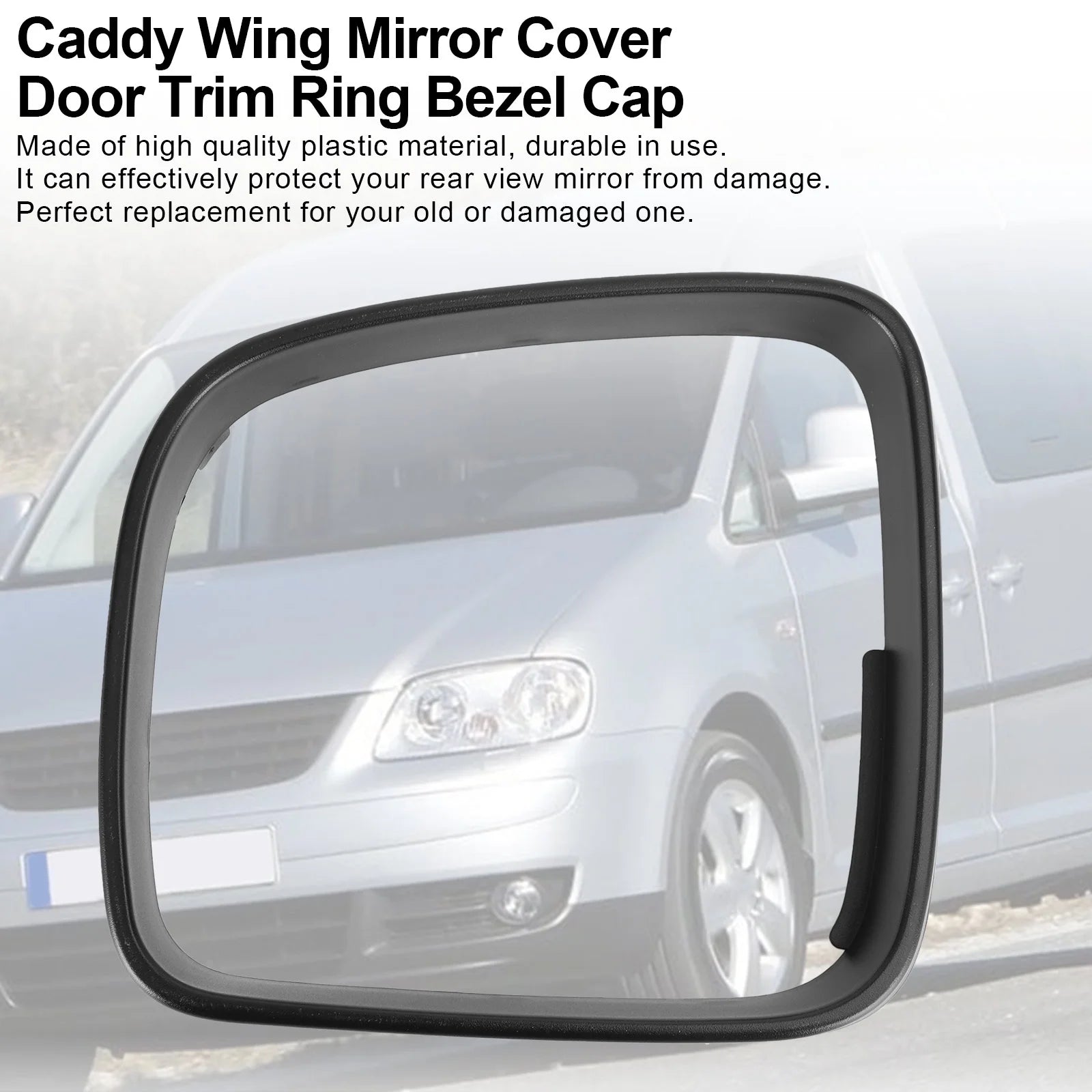 Left Wing Mirror Cover Door Trim Ring Bezel Cap for VW Transporter T5 W116