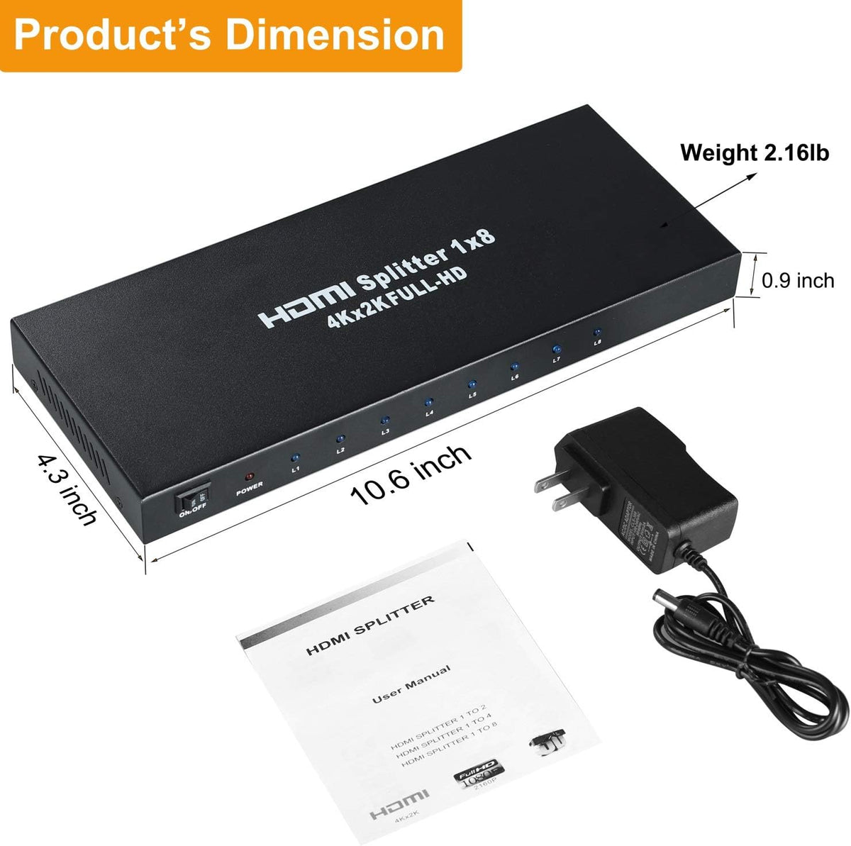 4K 1x8 HDMI Splitter G127184