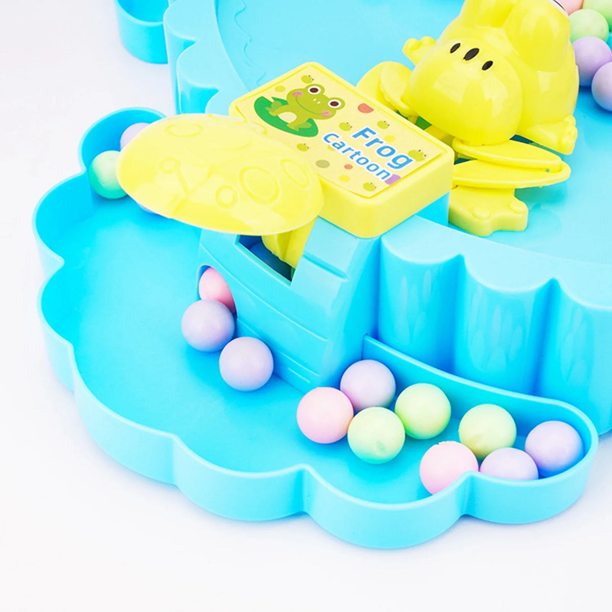 Blue Hungry Frogs Eating Beans Board Game T6146