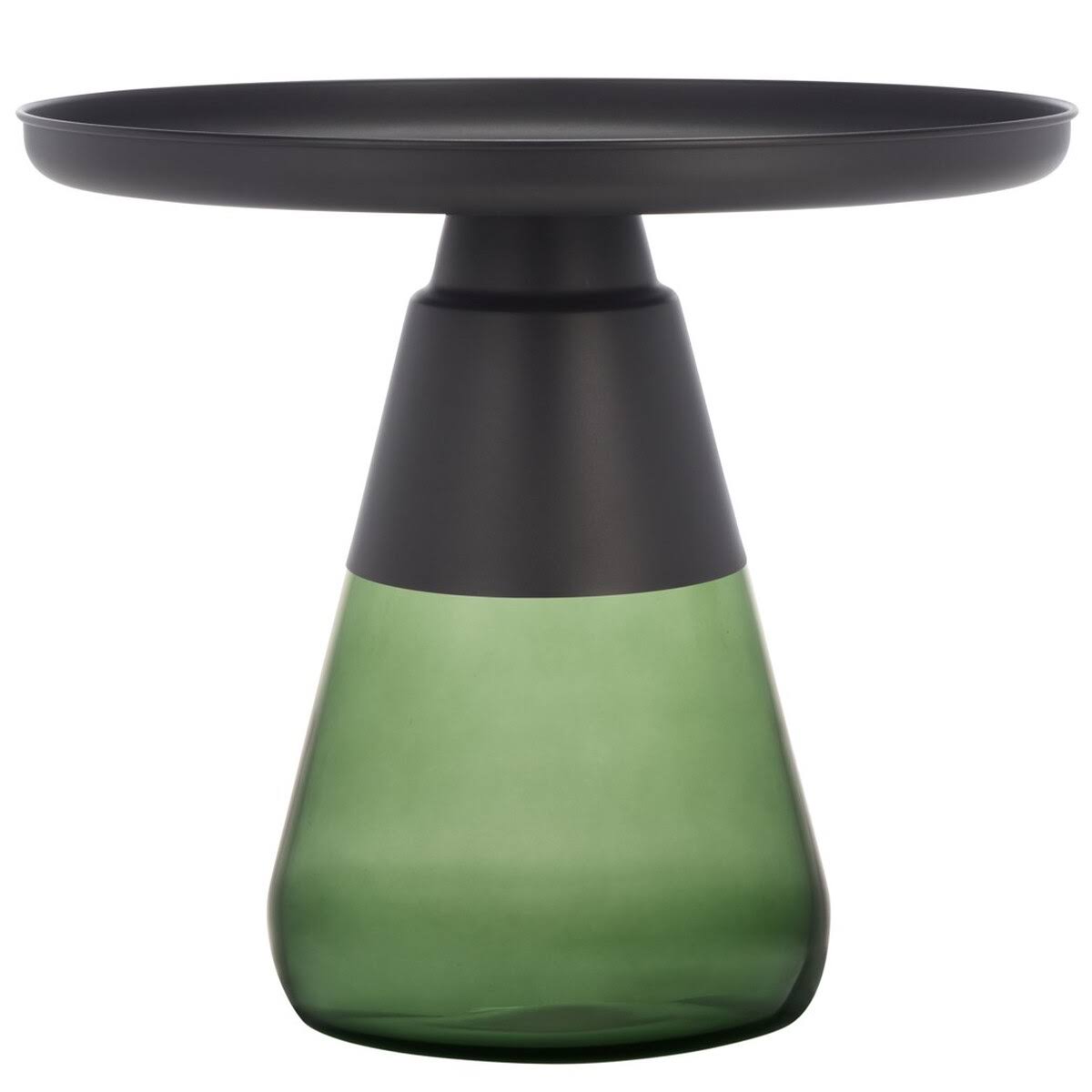 Black & Green Glass Base Table D977