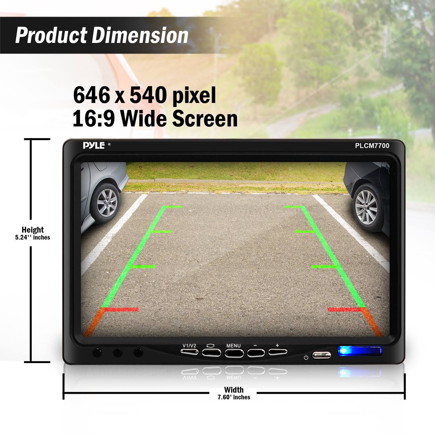 Window Suction-mount LCD Widescreen Monitor & Universal Mount Backup Camera C19271