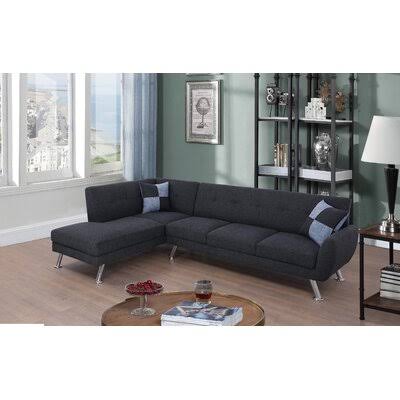 Wide Linen Sofa & Chaise with Ottoman R494854