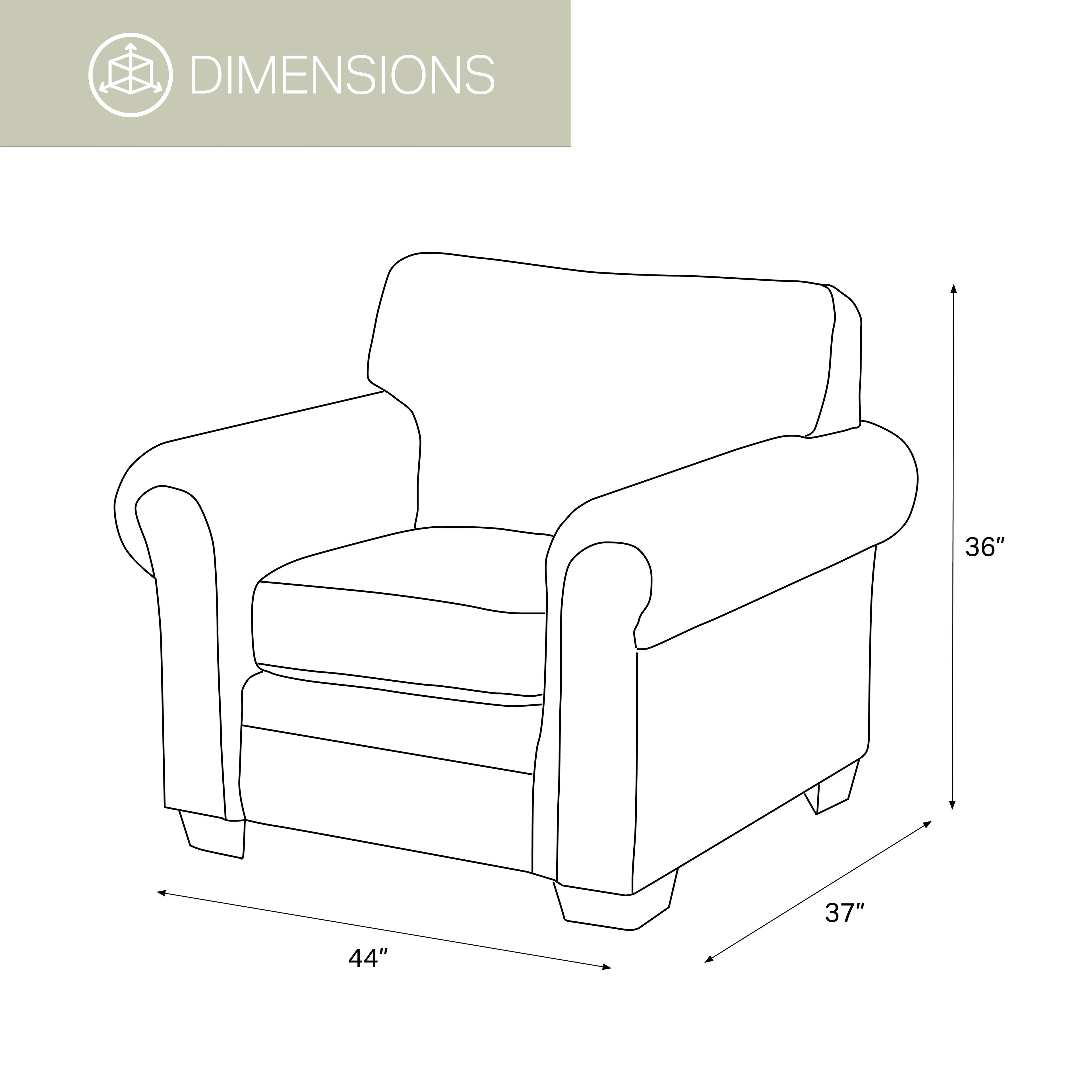 Wild Horses Arm Chair with Matching Ottoman R733465