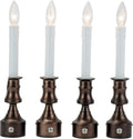 Set of 4 Bronze Flameless Window Candles with Timer T443467