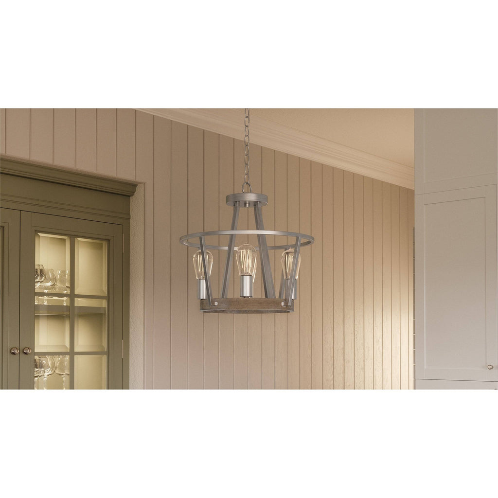 Four Light Pendant Grey Ash C451