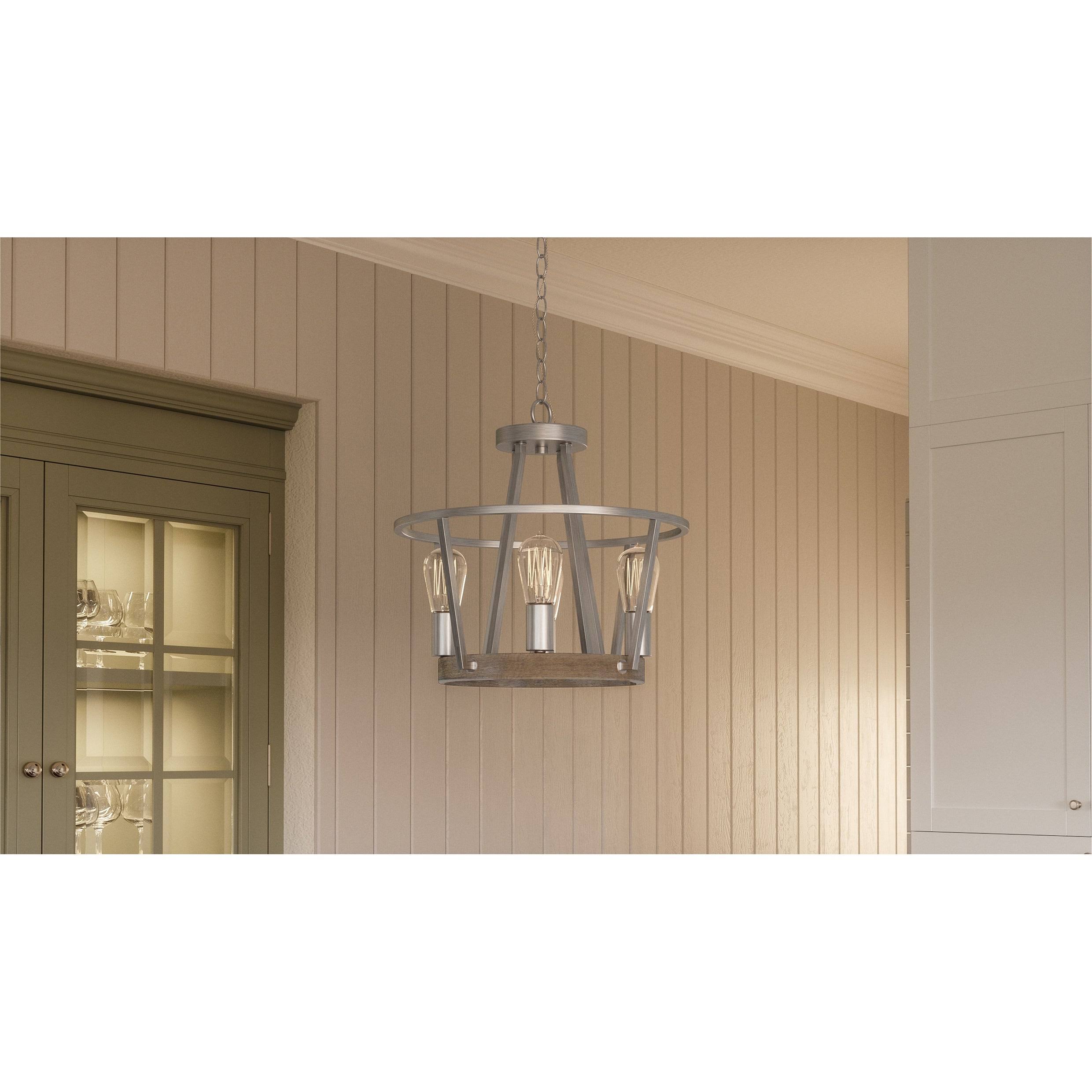 Four Light Pendant Grey Ash C451