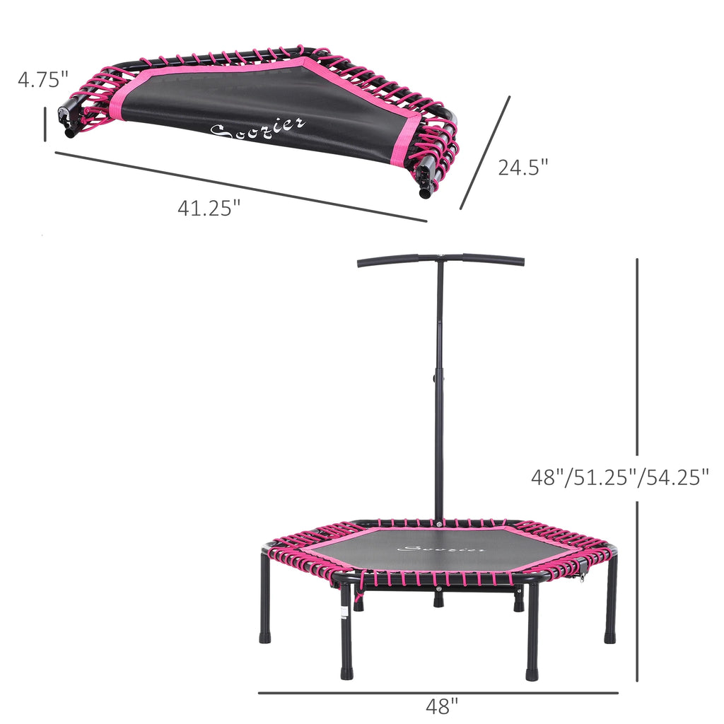 Pink Hexagon Rebounder Trampoline H4502