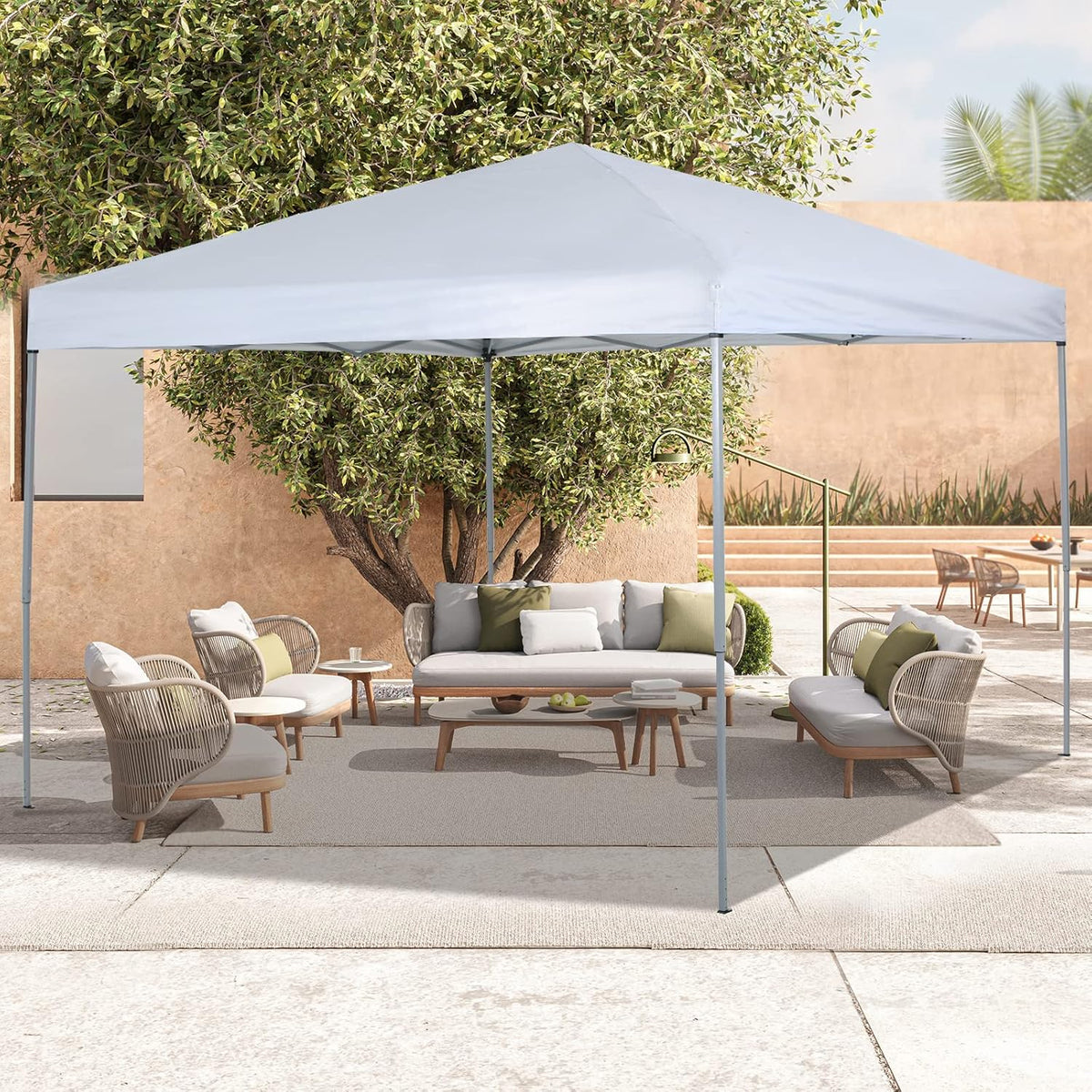 10 x 10ft Blue Pop Up Canopy Tent with Carry Bag R24344