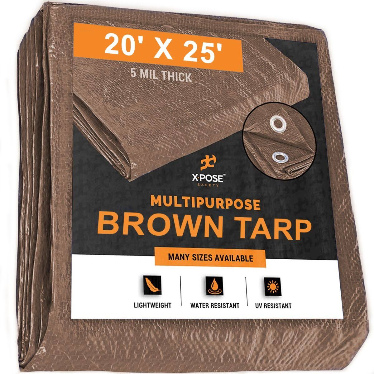 Brown Poly Tarps 20 x 25 Case of 4 C934748