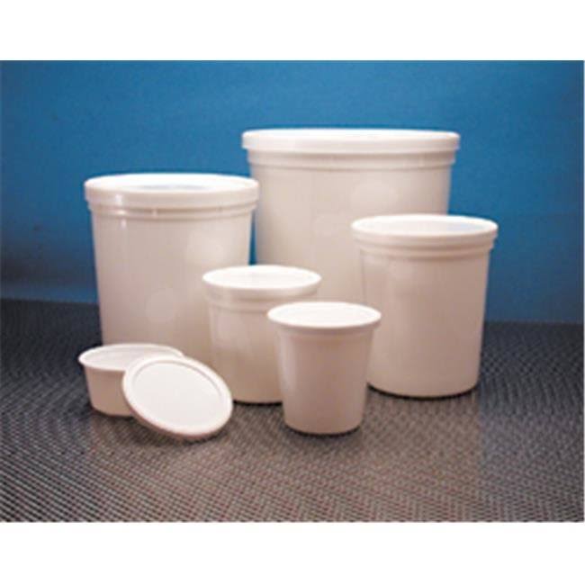 White HDPE 165 oz Disposable Specimen Container D6514