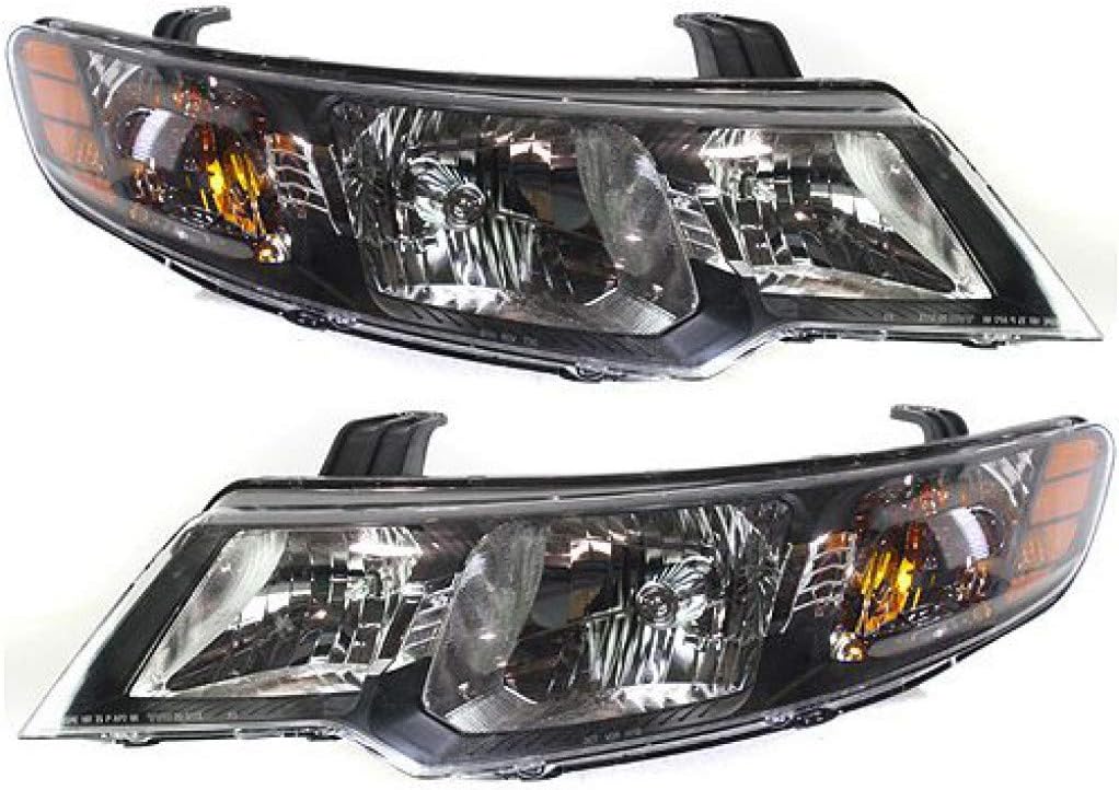 Black Housing Headlight Pair for Kia Forte 2010 2011 2012 2013 N6695