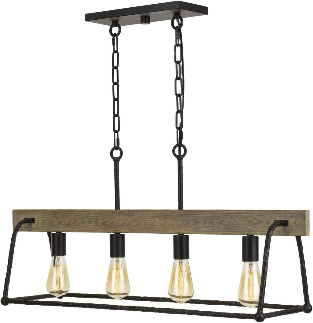 Four Light Chandelier in Black Finish G6467