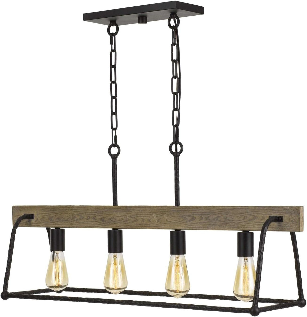 Four Light Chandelier in Black Finish G6467