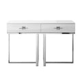 High Gloss Stainless Steel 2 Drawers Console Table U551015