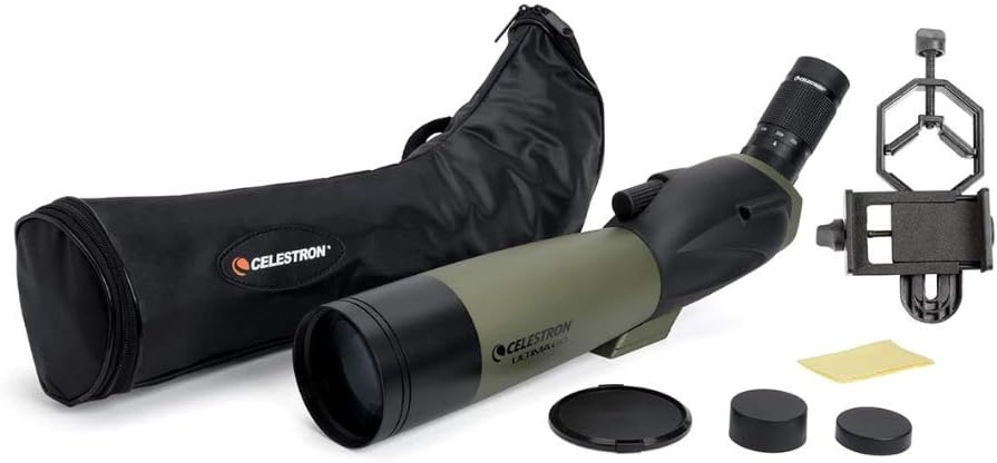 80mm Angled Spotting Scope with Zoom Eyepiece D70298