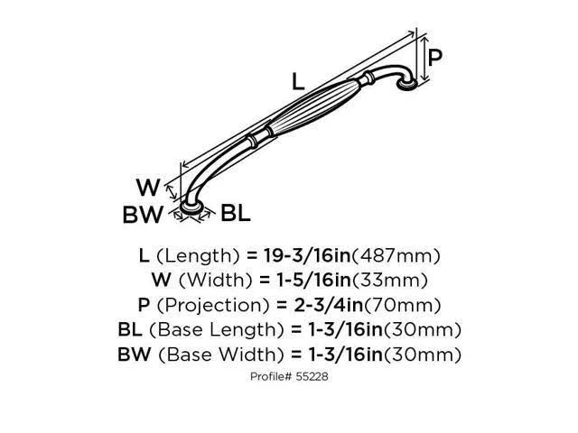Satin Nickel Appliance Pull X9478