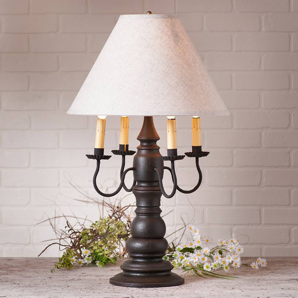 Americana Black Lamp with Shade A83695