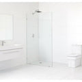 43" x 78" Frameless Fixed Glass Panel Chrome D2303