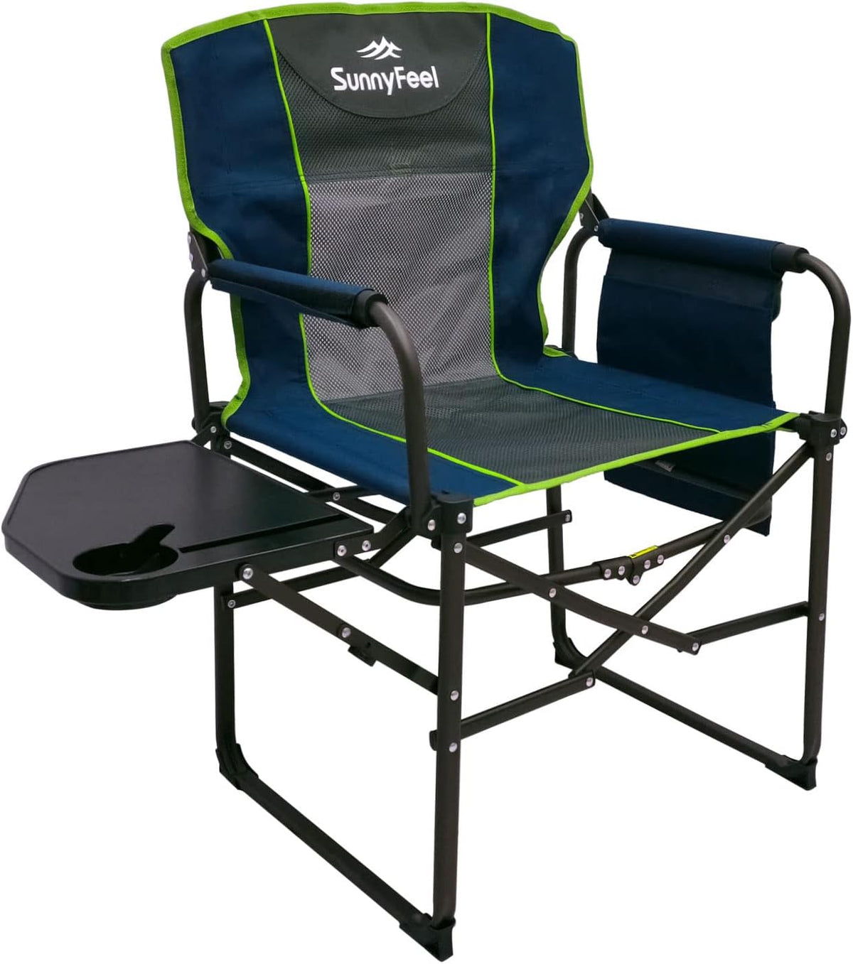 Heavy Duty Oversized Portable Folding Chair with Side Table Z583