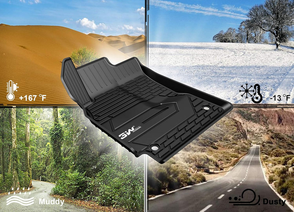 Black TPE All Weather Floor Liner Full Set Car Liners G281726