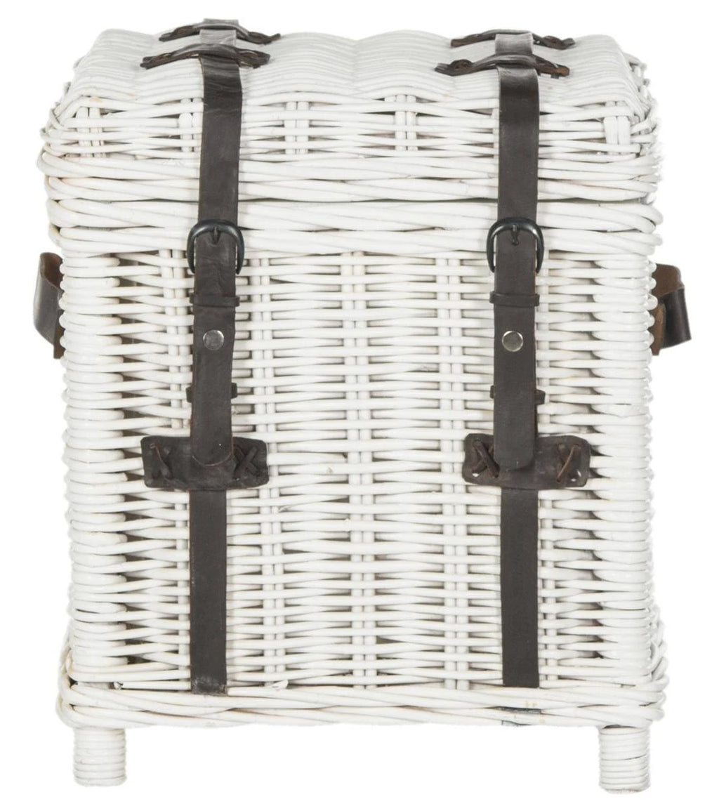 White Wicker Side Trunk R62467