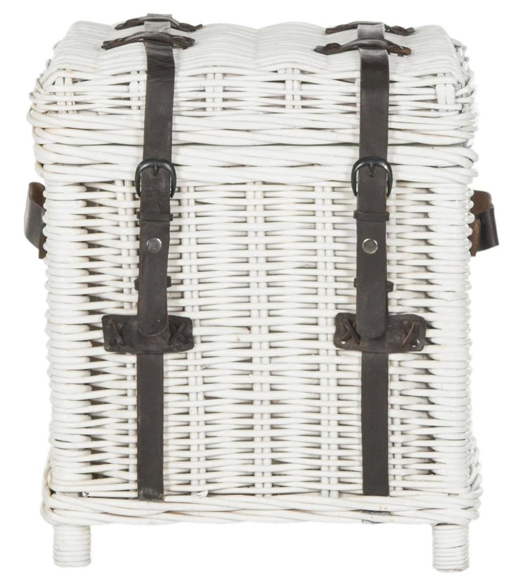 White Wicker Side Trunk R62467