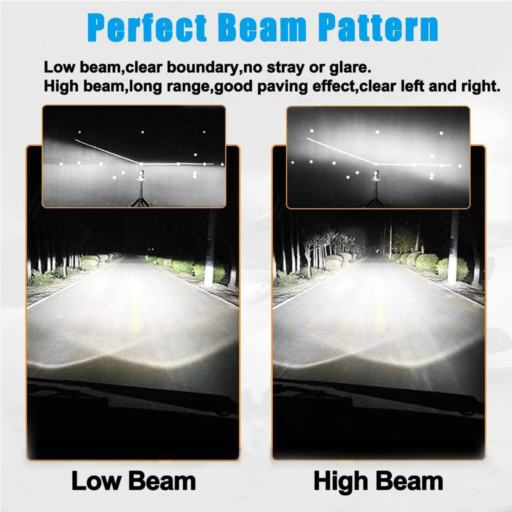 H1 LED Headlight Bulb, High Beam, Low Beam, Halogen Replace Kit, 12000lm 6K, Pack of 2 B3075