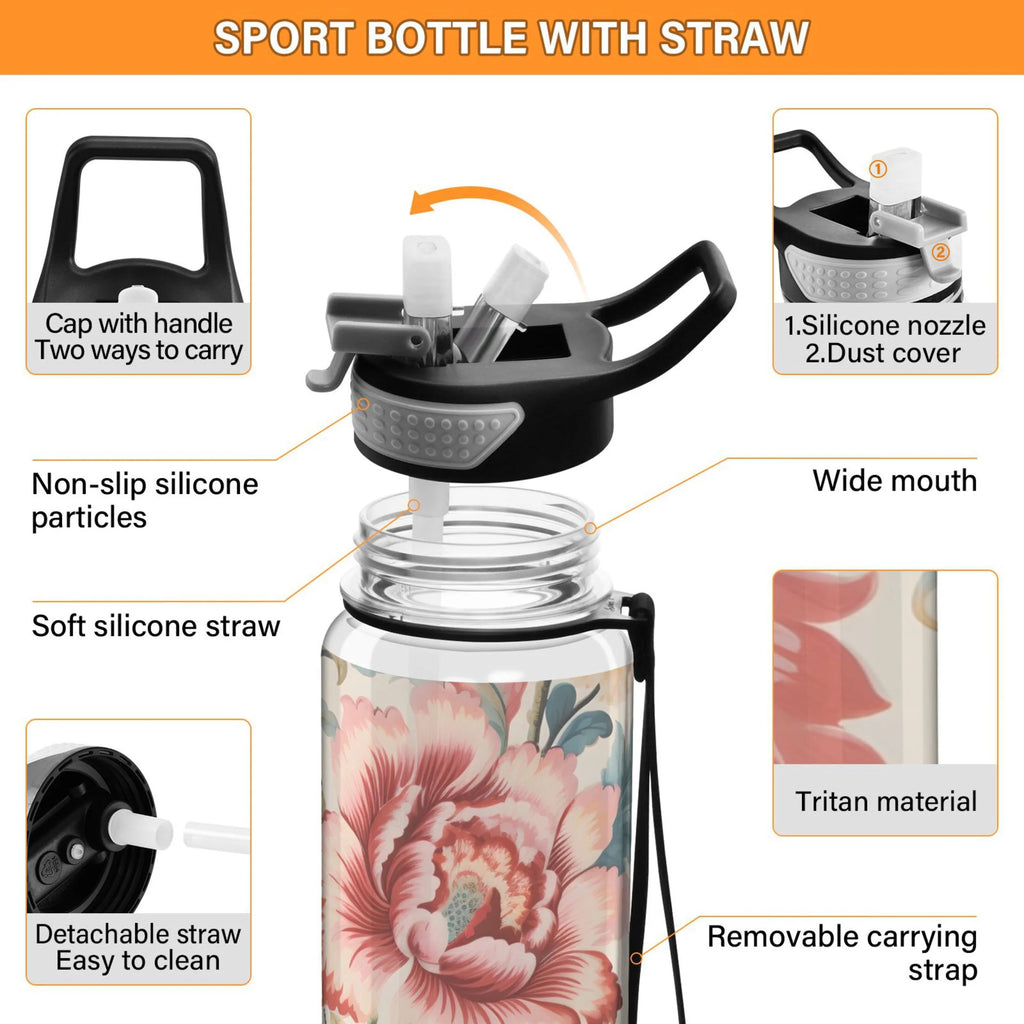 32oz Tritan Water Bottle with Straw M422