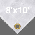 White Canvas Tarps 8 x 10 C626