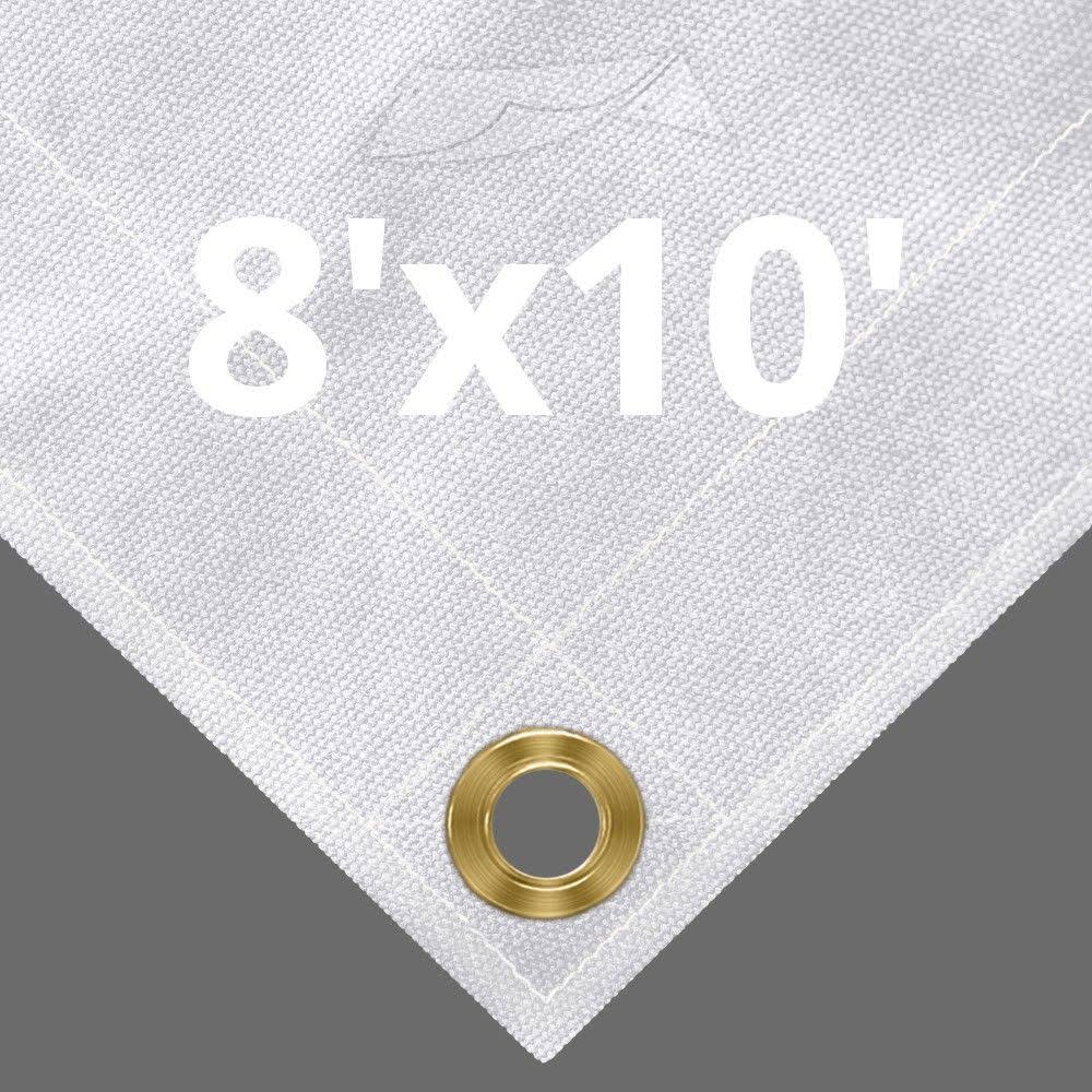 White Canvas Tarps 8 x 10 C626