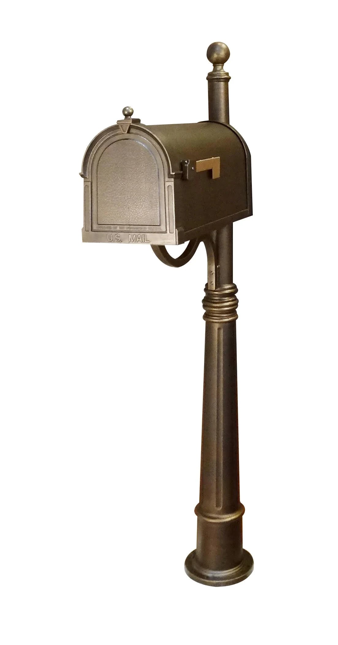 Curbside Mailbox with Ashland Mailbox Post Unit K17986