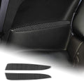 Carbon Fiber Car Rear Seat Armrest Sticker Interior Trim Decal Black Pack of 2 N2745