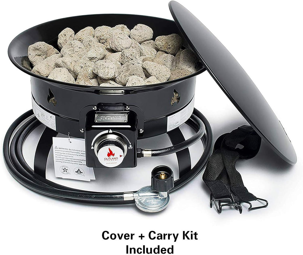 19-Inch Diameter Portable Propane Gas Fire Pit with Cover & Carry Kit P9202