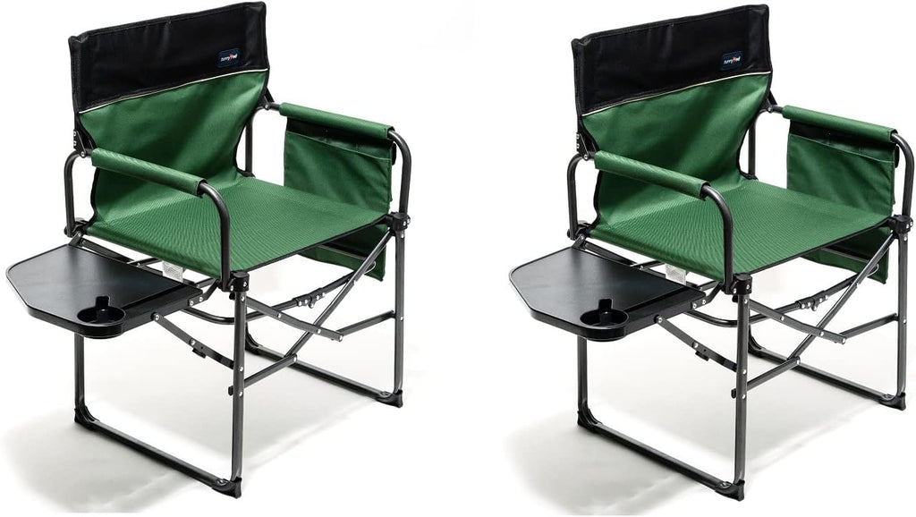 Heavy Duty Oversized Portable Folding Chair with Side Table Z583