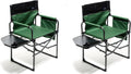 Heavy Duty Oversized Portable Folding Chair with Side Table Z583