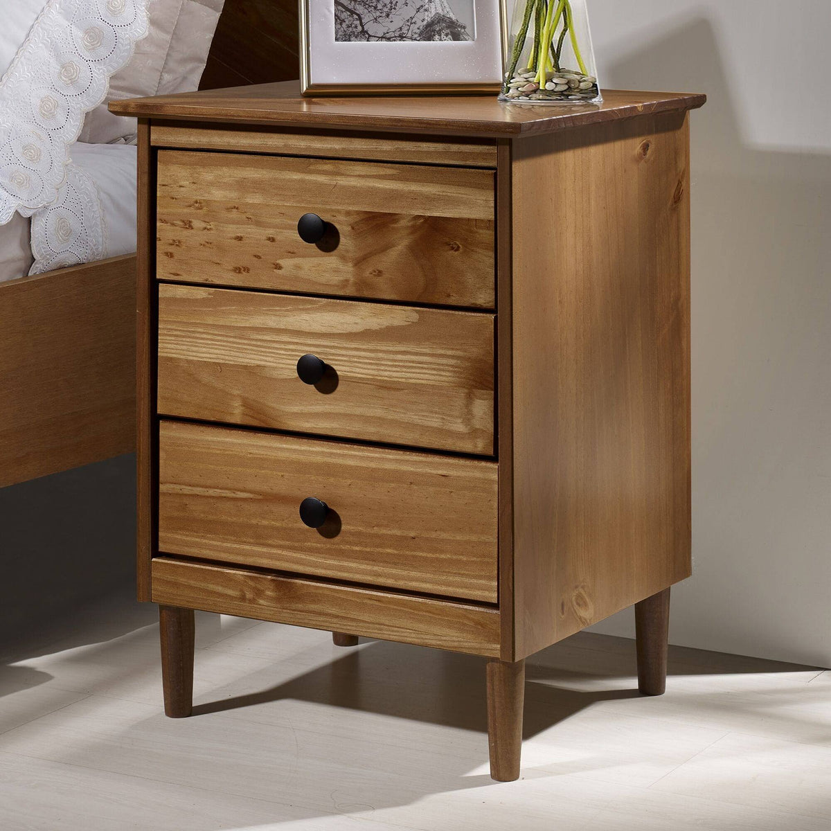 3-Drawer Solid Wood Nightstand X159