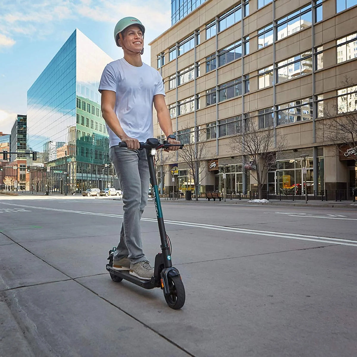 Black-White Foldable Electric Scooter P7590