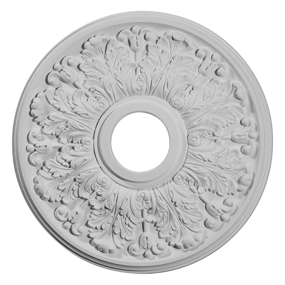 16 1/2x22OD x 3 5/8x22ID x 1 1/8x22P Hand-Painted Iridescent Gold Ceiling Medallion G608