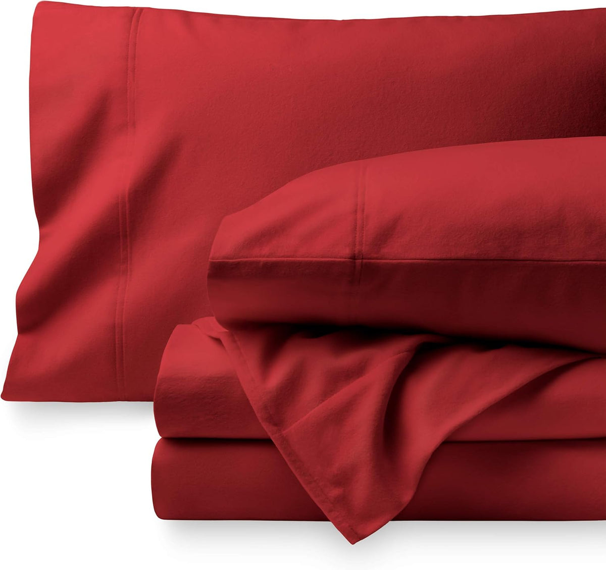 White Double Brushed Flannel Sheet Set G7242