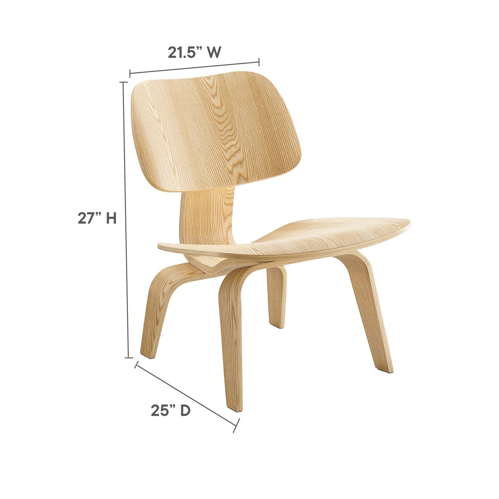 Natural Wood Lounge Chair A55253